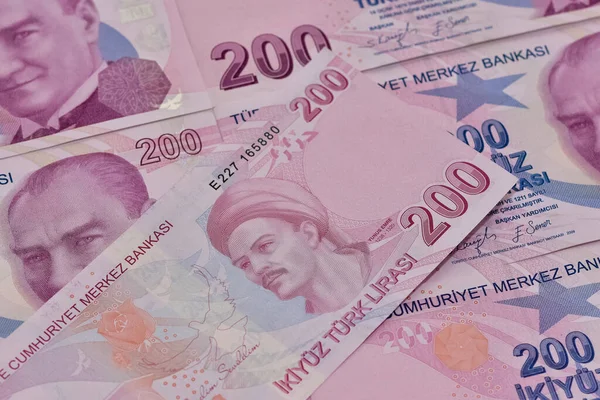 Various Country Banknotes Turkish Lira Photos — Stockfoto