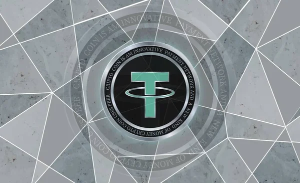 Das Tether Virtual Currency Logo Abbildungen — Stockfoto