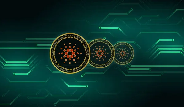 Cardano Ada Coin Cryptocurrency Trading Chart Background Banner Commerce Design — Φωτογραφία Αρχείου