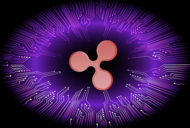 dalgalı sanal para birimi logosu. 3d illüstrasyon.