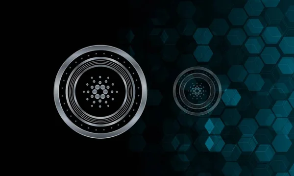 Cardano Ada Coin Cryptocurrency Trading Chart Background Banner Commerce Design — Stockfoto