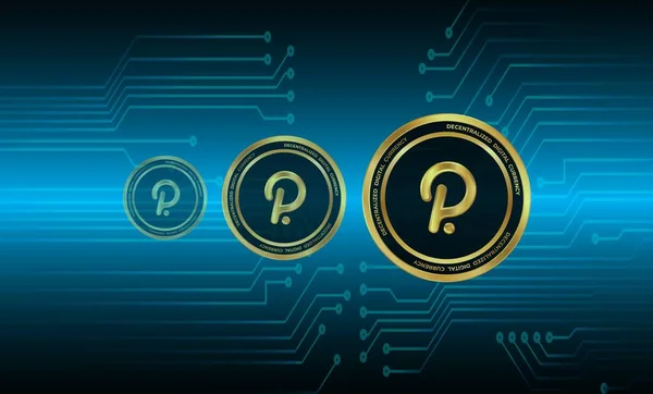 Polkadot Virtual Currency Images Illustration — 스톡 사진