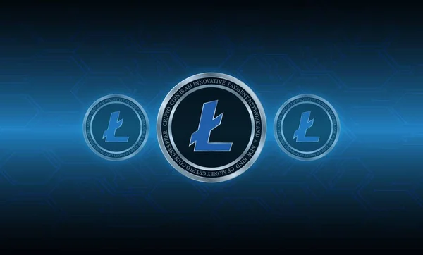 Виртуальной Валюты Litecoin Иллюстрация — стоковое фото