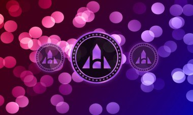   alchemy pay-ach virtual currency images. 3d illustrations.