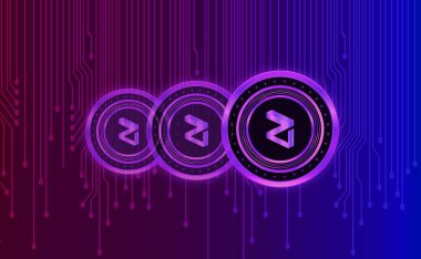 zilliqa-zil virtual currency images. 3d illustrations.