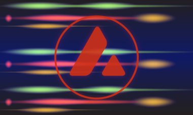 Çığ dijital arkaplanda sanal para birimi görüntüsü. 3d illüstrasyon.