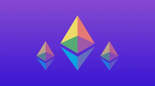 Ethereum Εικονικές Εικόνες Νόμισμα Εικονογραφήσεις — Φωτογραφία Αρχείου