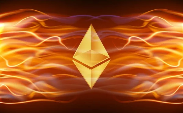 Зображення Віртуальної Валюти Ethereum Ілюстрації — стокове фото