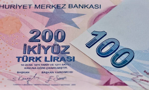 Různé Národní Bankovky Fotografie Turecké Liry — Stock fotografie