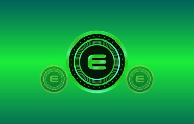 enjin sanal para biriminin dijital arkaplan görüntüsü. 3d illüstrasyon.