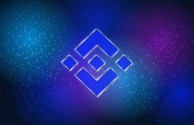 Binance sanal para birimi görüntüleri. 3d illüstrasyon.