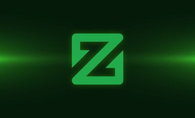 Zcoin sanal para birimi görüntüleri. 3d illüstrasyon