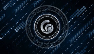 radyo kaka kripto para birimi görüntüleri. 3d illüstrasyon.