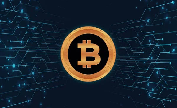 Images Bitcoin Logo Digital Background Illustrations — Stock Photo, Image