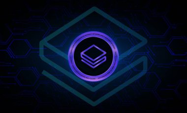 Stratis sanal para birimi görüntüleri. 3d illüstrasyon.