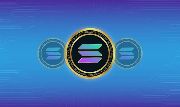 Image Solana Virtual Currency Digital Background Drawings — Φωτογραφία Αρχείου