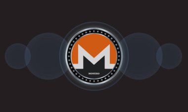 Monero sanal para birimi görüntüleri. 3d illüstrasyon.