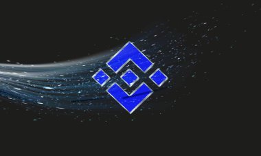Binance sanal para birimi görüntüleri. 3d illüstrasyon.