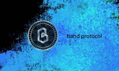 bant protokolü sanal para birimi görüntüleri. 3B illüstrasyon.