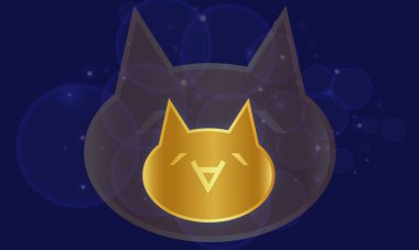 Monacoin sanal para birimi görüntüleri. 3d illüstrasyon