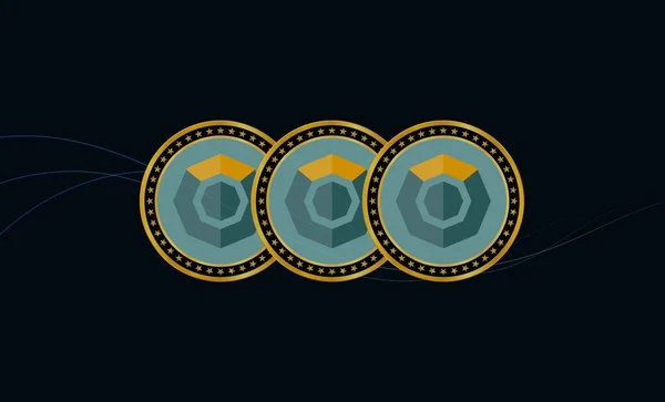 komodo virtual currency logo images. 3d illustrations.