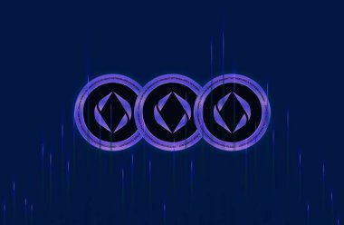 ethereum ad hizmeti sanal para birimi resimleri. 3d illüstrasyon