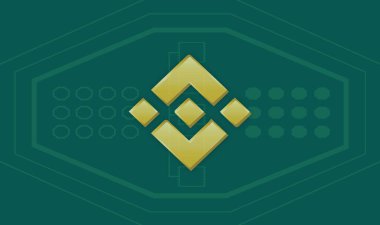 Binance sanal para birimi görüntüleri. 3d illüstrasyon.