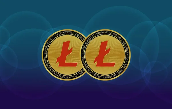 Litecoin仮想通貨の見解 3Dイラスト — ストック写真