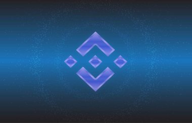 Binance sanal para birimi görüntüleri. 3d illüstrasyon.