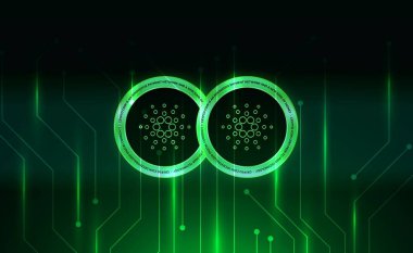 Cardano-ada kripto para birimi görüntüsü. 3d illüstrasyon.