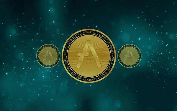 Aave Virtual Currency Images Illustration — Stock Photo, Image