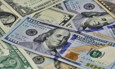 çeşitli ülke banknotları. dolar fotoğrafları..