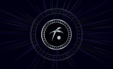 Füzyon sanal para birimi görüntüleri. 3d illüstrasyon.