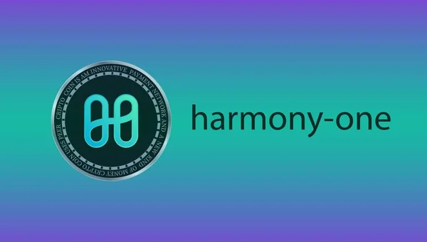 Het Harmony One Virtueel Valuta Logo Illustraties — Stockfoto