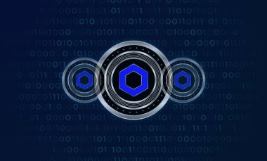 Sanal para birimi görüntüsü zinciri. 3d illüstrasyon