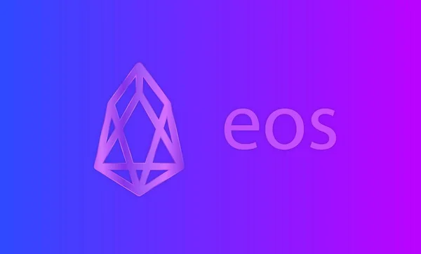 Зображення Віртуальної Валюти Eos Ілюстрації Цифрові Монети — стокове фото