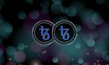 Teos-xtz sanal para birimi görüntüleri. 3d çizimler.