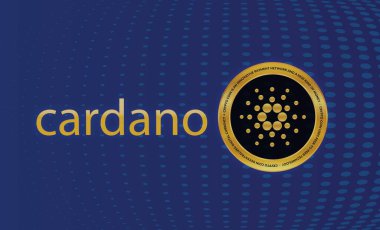 Cardano-ada kripto para birimi görüntüsü. 3d illüstrasyon.