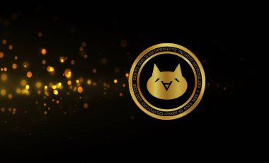 Monacoin sanal para birimi görüntüleri. 3d illüstrasyon