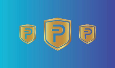 Pivx sanal para birimi resimleri. 3d illüstrasyon.