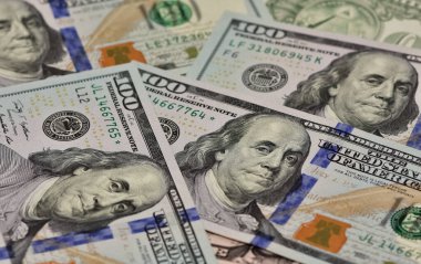 çeşitli ülke banknotları. dolar fotoğrafları..