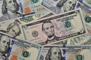 çeşitli ülke banknotları. dolar fotoğrafları..