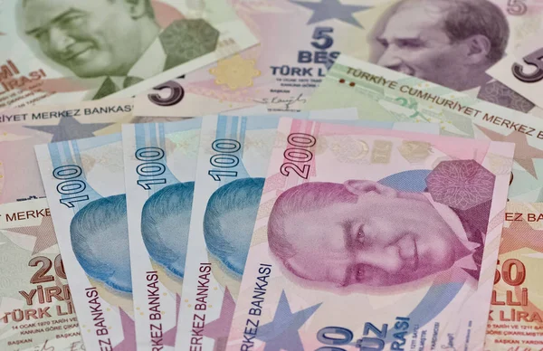 Çeşitli Ülke Banknotları Türk Lirası Fotoğrafları — Stok fotoğraf