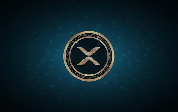 Logotipo Moeda Virtual Ripple Xrp Ilustrações — Fotografia de Stock