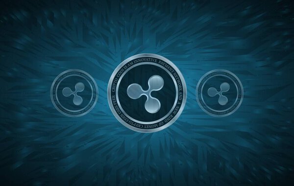 логотип виртуальной валюты ripple-xrp. 3d иллюстрации.