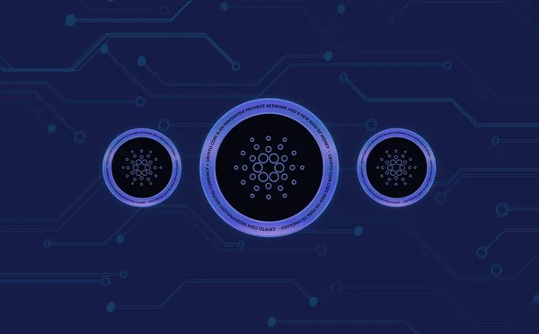 Εικόνα Cardano Ada Cryptocurrency Εικονογράφηση — Φωτογραφία Αρχείου