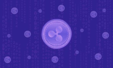 Dalgalanma-Xrp sanal para birimi logosu. 3d illüstrasyon.
