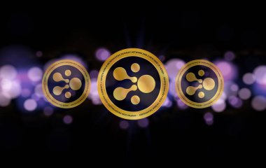 Dijital arka planda bir elf sanal para birimi görüntüsü. 3d illüstrasyon