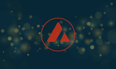 Dijital arkaplanda çığ-avax sanal para birimi görüntüsü. 3d illüstrasyon.