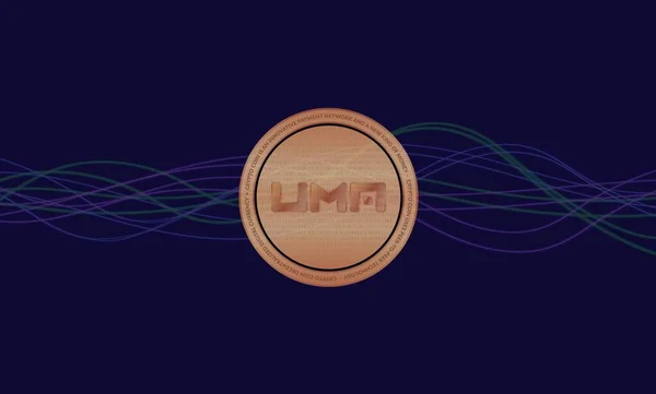 Uma虚拟货币的图像 3D说明 — 图库照片